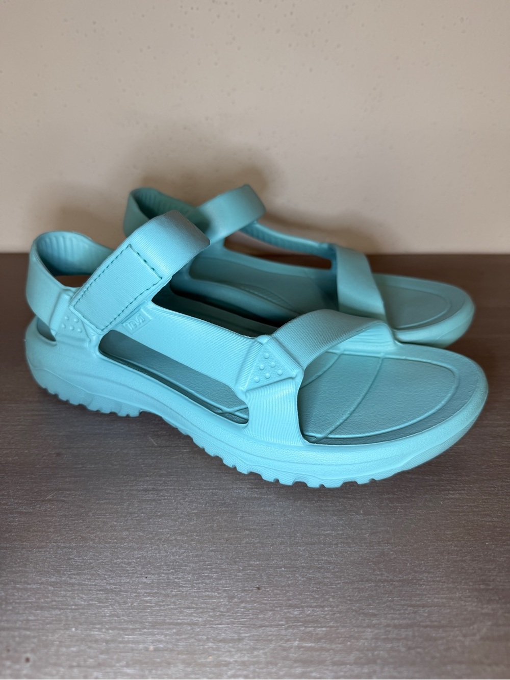 Teva Hurricane Drift Water Sandals Women's Size 7 Aqua Blue EVA Hook Loop